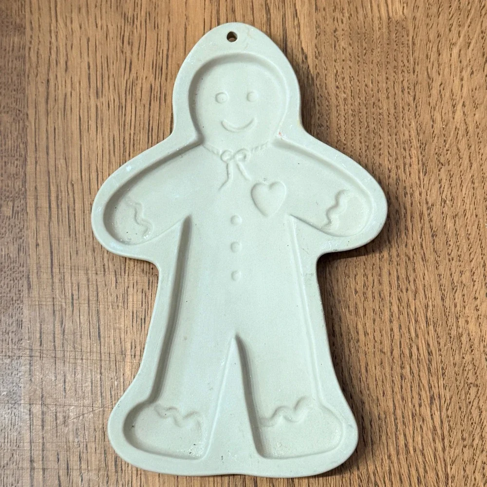 Brown Bag Unisex Cookie Art Stamps Molds Gingerbread Rocking Horse Tan Ceramic